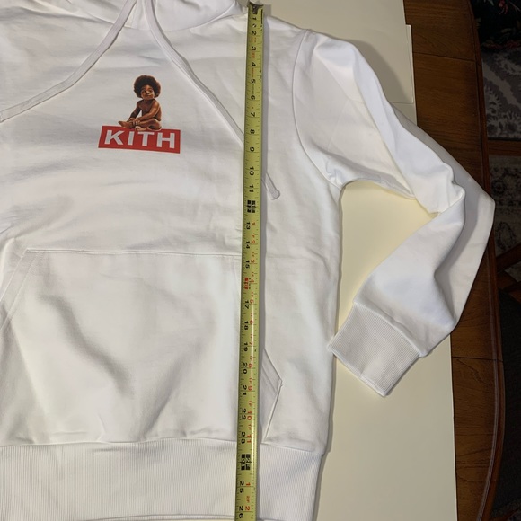 Kith X Biggie Box Logo Hoodie XS White Sweatshirt - Picture 7 of 11